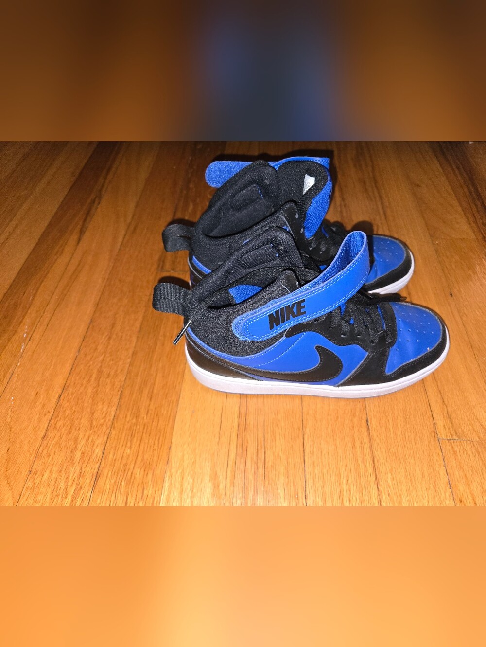 Nike Kids High-Top Sneakers in Royal Blue & Black